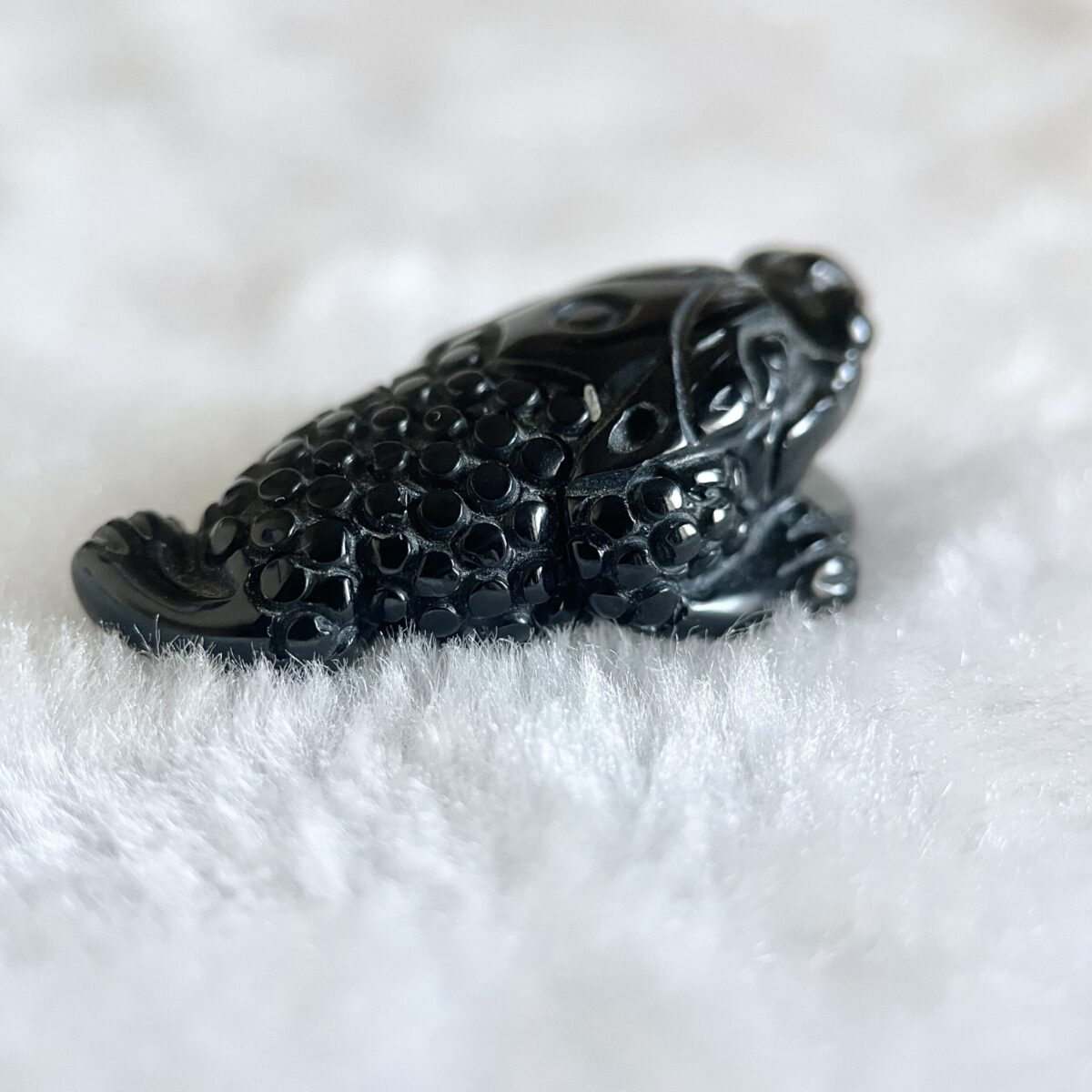 黑曜石金蟾/貔貅原石雕刻擺件吊墜