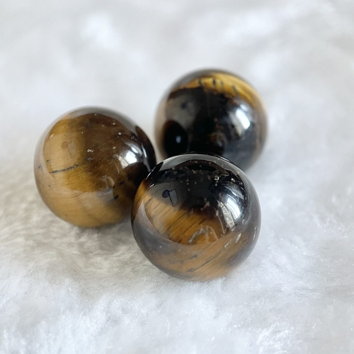 19.5mm 水晶球一粒 - 黃虎眼