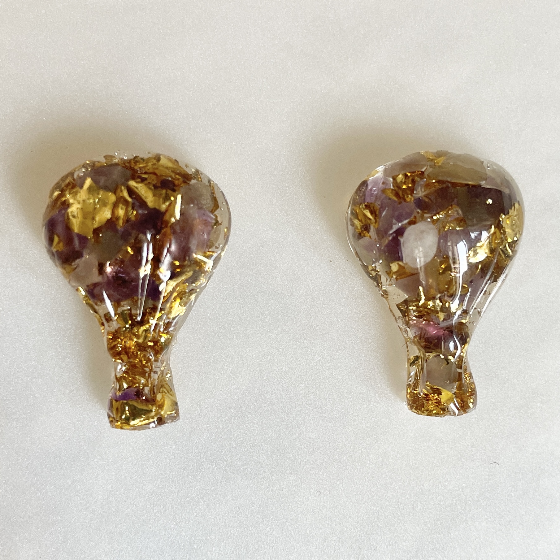 紫水晶熱氣球高頻奧根能量耳環 Orgonite - Image 4