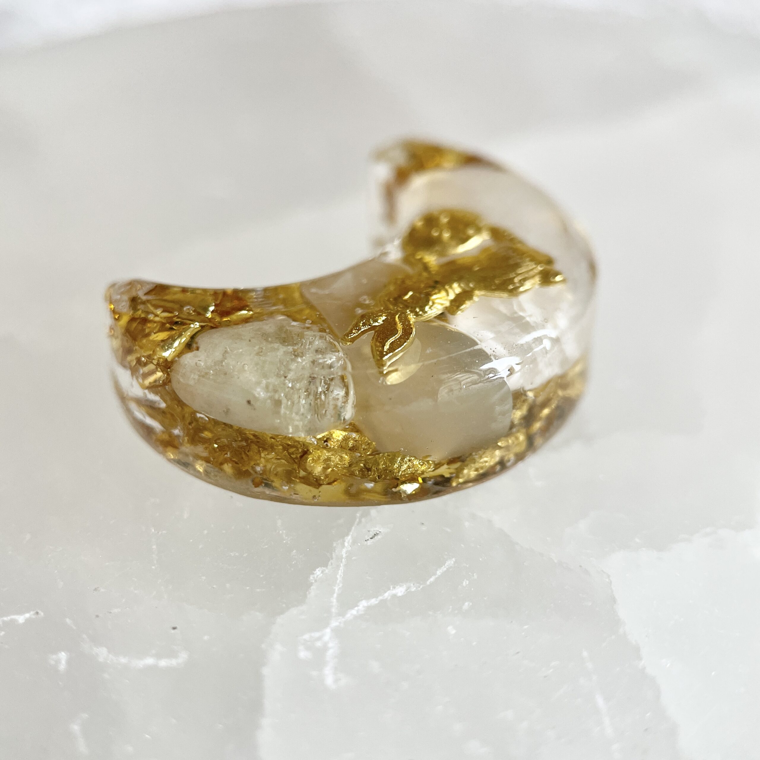 月亮石復活蛋兔子高頻奧根能量吊墜/鎖匙扣 Orgonite - Image 4