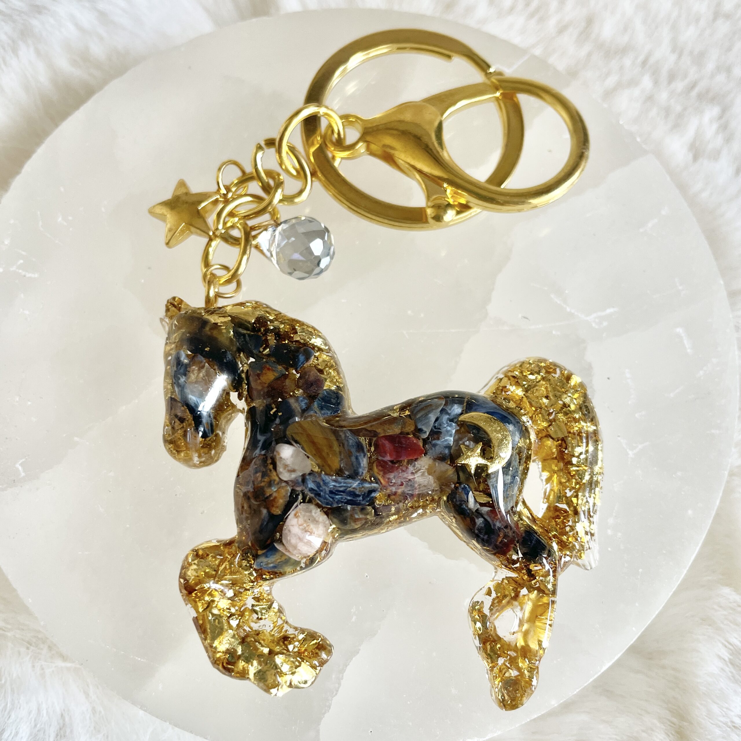 彼得石 生命種子圖騰 獨角獸高頻奧根能量吊墜/鎖匙扣 Orgonite - Image 2