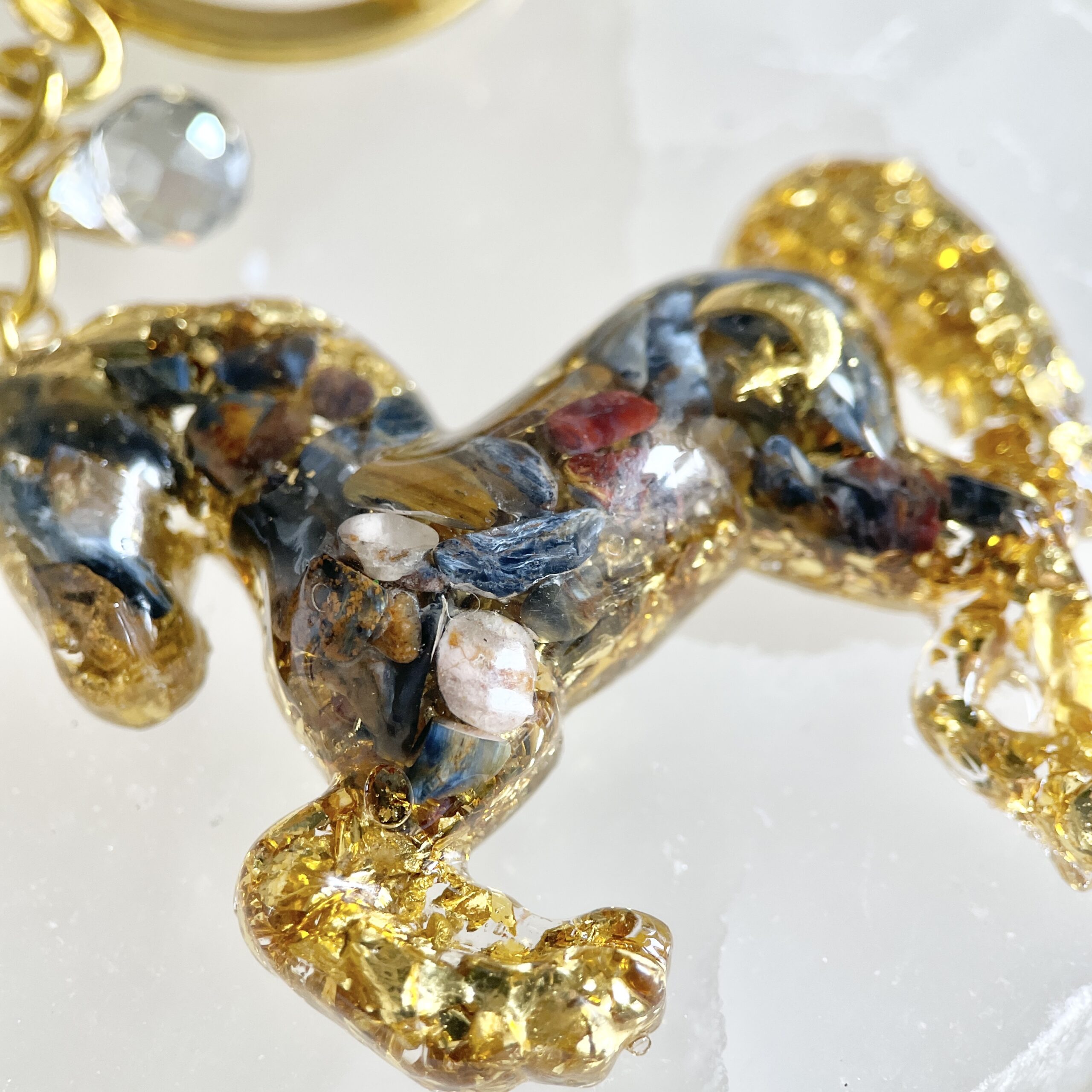 彼得石 生命種子圖騰 獨角獸高頻奧根能量吊墜/鎖匙扣 Orgonite - Image 3