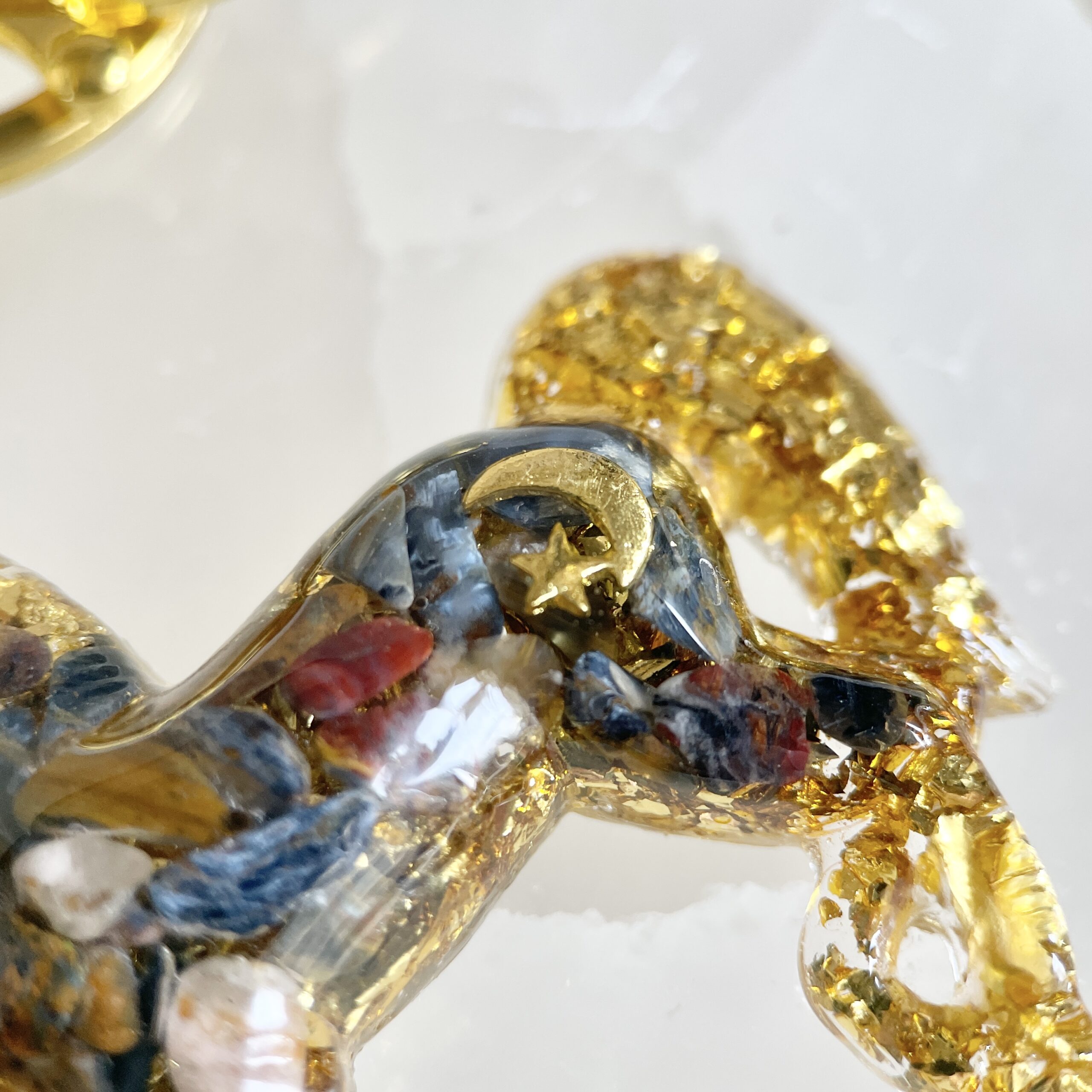 彼得石 生命種子圖騰 獨角獸高頻奧根能量吊墜/鎖匙扣 Orgonite - Image 5