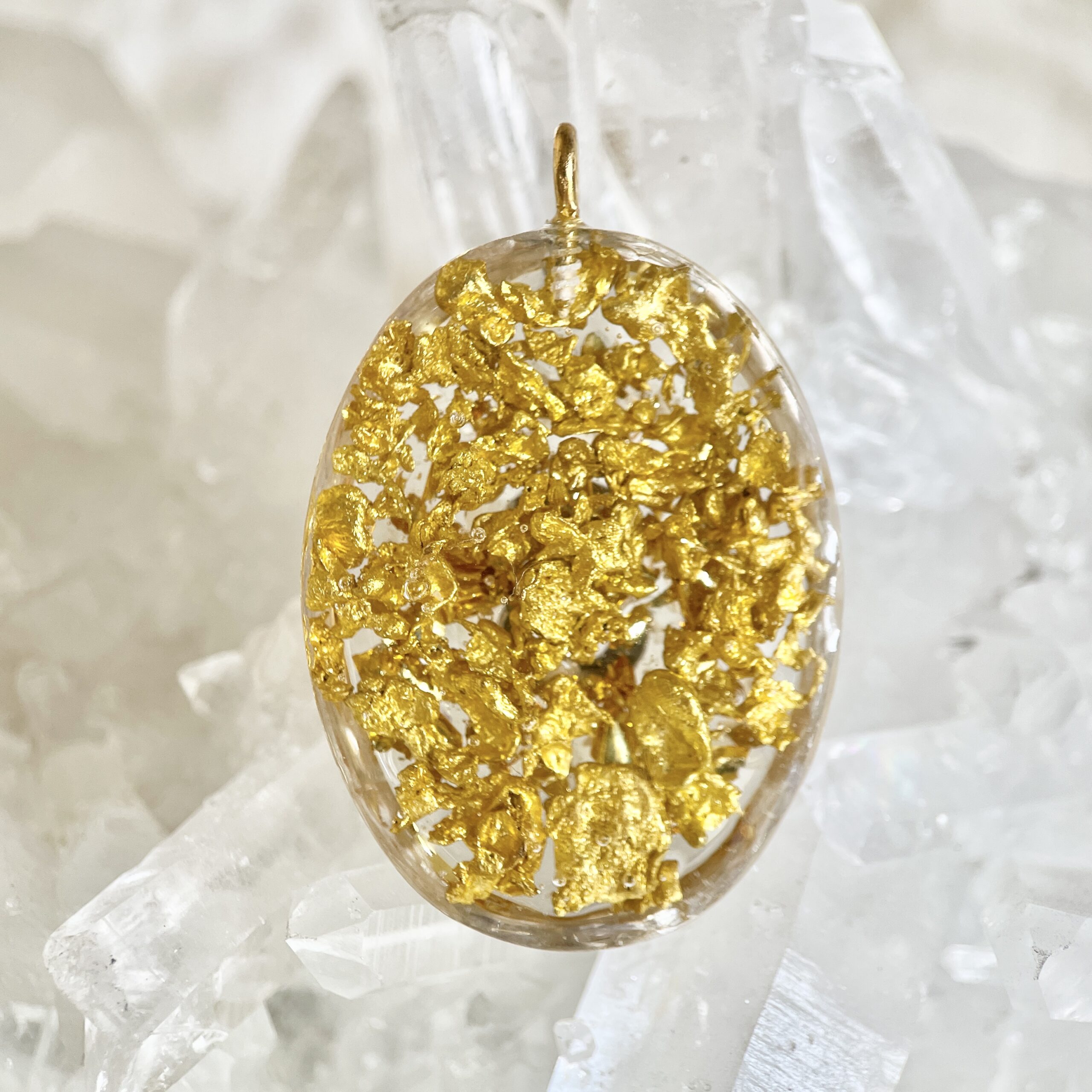 招財系列 - 黃水晶金錢符號高頻奧根能量吊墜/鎖匙扣 Orgonite - Image 4